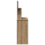 vidaXL Masă de toaletă cu oglindă, stejar artizanal, 86,5x35x136 cm