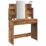 vidaXL Masa de toaleta cu oglinda lemn vechi 96x39x142 cm vidaXL Masa de toaleta cu oglinda lemn vechi 96x39x142 cm