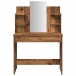 vidaXL Masa de toaleta cu oglinda lemn vechi 96x39x142 cm vidaXL Masa de toaleta cu oglinda lemn vechi 96x39x142 cm