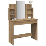 vidaXL Masa de toaleta cu oglinda Artisan Stejar 96x39x142 cm vidaXL Masa de toaleta cu oglinda Artisan Stejar 96x39x142 cm