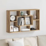 vidaXL Raft de perete, stejar artizanal, 85x16x52,5 cm, lemn prelucrat