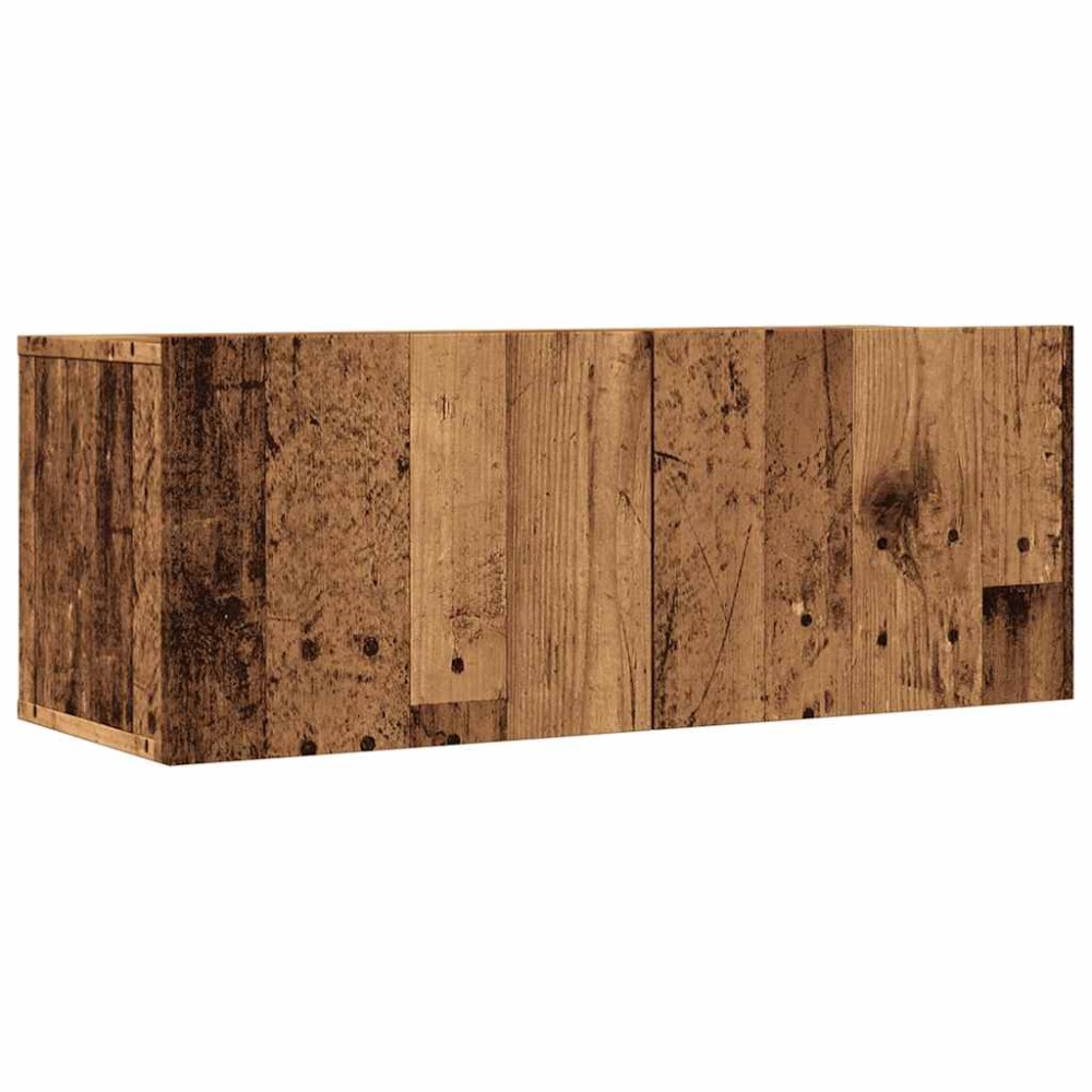 vidaXL Comodă TV de perete, 2 buc. lemn vechi, 80x30x30 cm