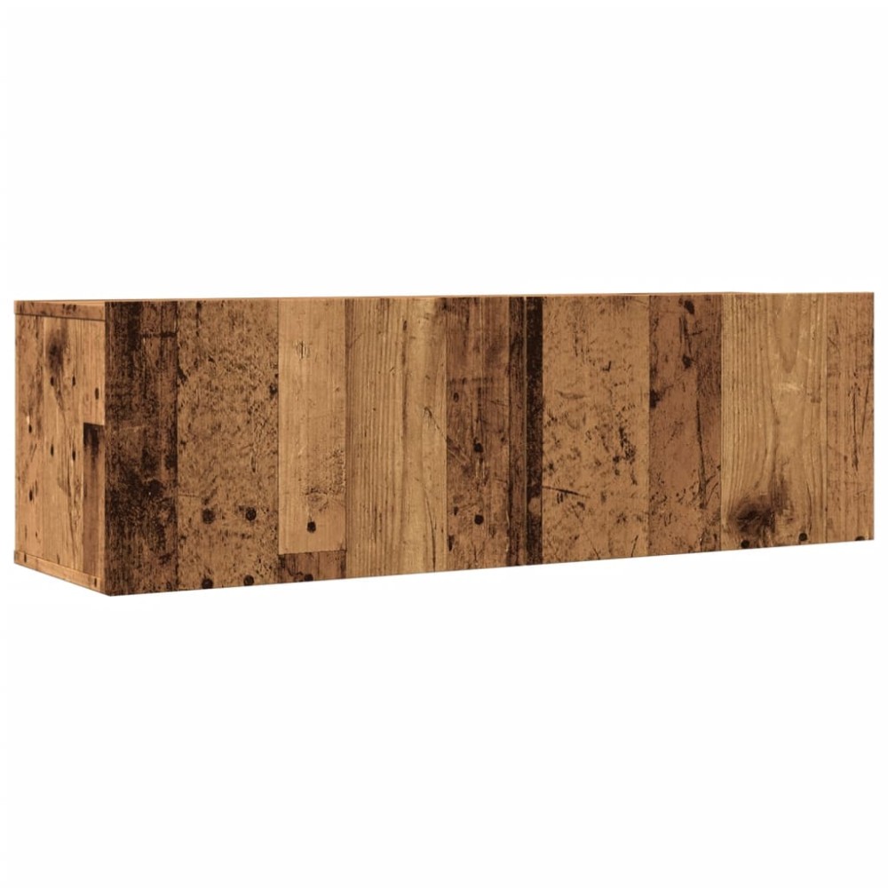 vidaXL Comodă TV de perete, 2 buc. lemn vechi, 100x30x30 cm