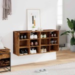 vidaXL Dulapuri de pantofi 2 buc Lemn vechi 52x30x50 cm vidaXL Dulapuri de pantofi 2 buc Lemn vechi 52x30x50 cm