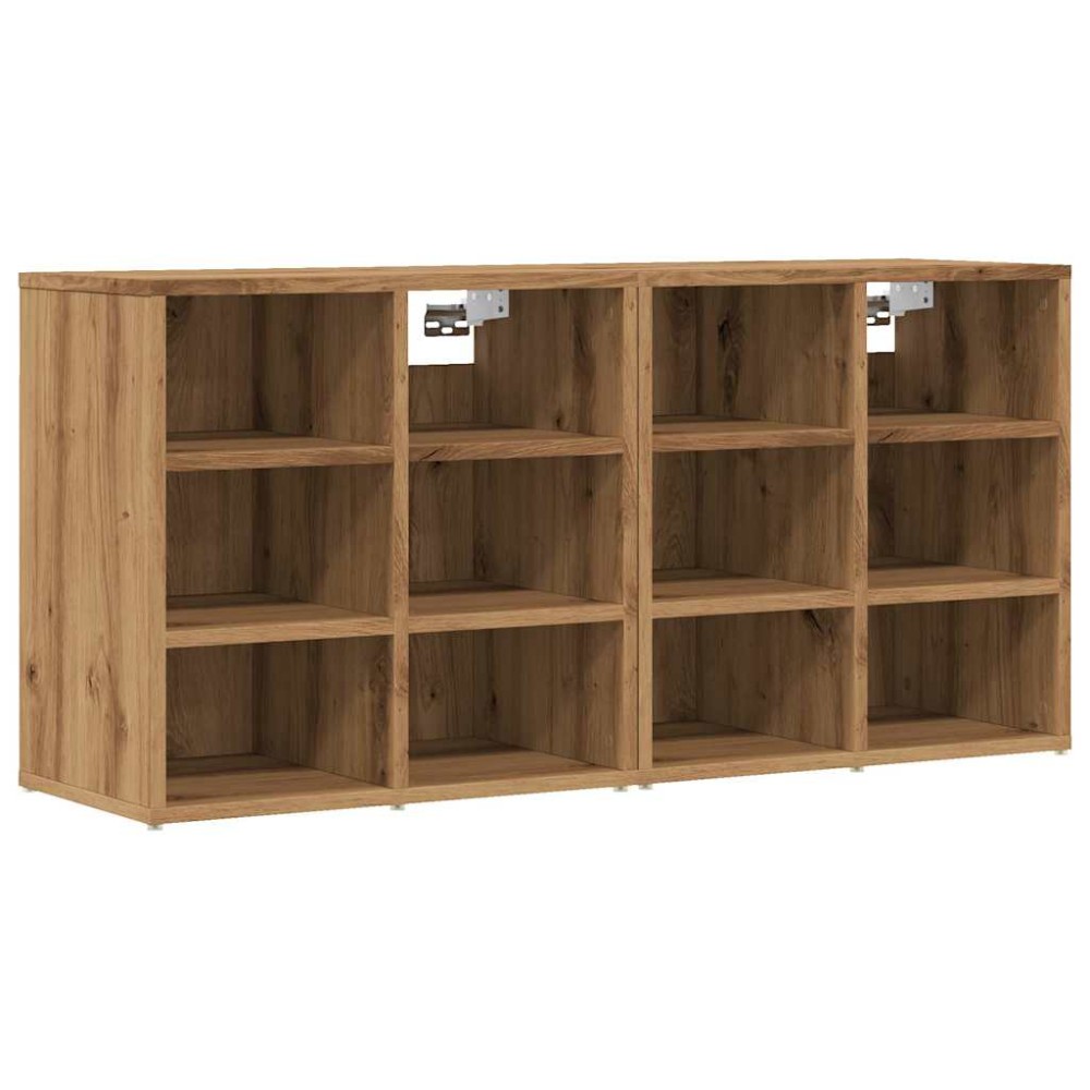 vidaXL Dulapuri Pantofi 2 buc Stejar Artizanal 52x30x50 cm
