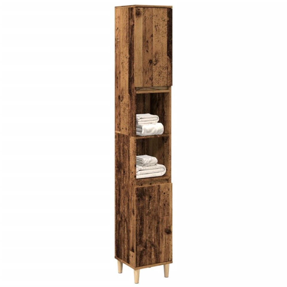 vidaXL Dulap de baie, lemn vechi, 30x30x190 cm, lemn prelucrat