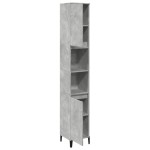 vidaXL Dulap de baie, gri beton, 30x30x190 cm, lemn prelucrat