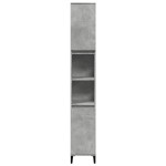 vidaXL Dulap de baie, gri beton, 30x30x190 cm, lemn prelucrat