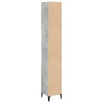 vidaXL Dulap de baie, gri beton, 30x30x190 cm, lemn prelucrat