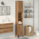 vidaXL Dulap de baie, stejar artizanal, 30x30x190 cm, lemn prelucrat vidaXL Dulap de baie, stejar artizanal, 30x30x190 cm, lemn prelucrat