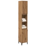 vidaXL Dulap de baie, stejar artizanal, 30x30x190 cm, lemn prelucrat vidaXL Dulap de baie, stejar artizanal, 30x30x190 cm, lemn prelucrat