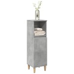 vidaXL Dulap de baie, gri beton, 30x30x100 cm, lemn prelucrat