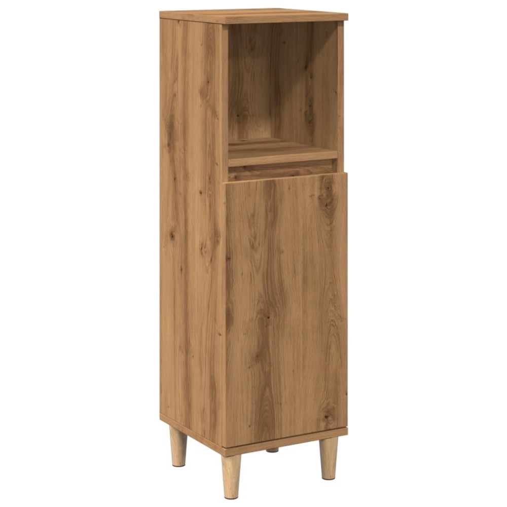 vidaXL Dulap de baie, stejar artizanal, 30x30x100 cm, lemn prelucrat