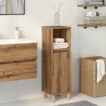 vidaXL Dulap de baie, stejar artizanal, 30x30x100 cm, lemn prelucrat vidaXL Dulap de baie, stejar artizanal, 30x30x100 cm, lemn prelucrat