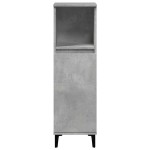 vidaXL Dulap de baie, gri beton, 30x30x100 cm, lemn prelucrat