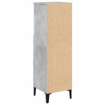 vidaXL Dulap de baie, gri beton, 30x30x100 cm, lemn prelucrat