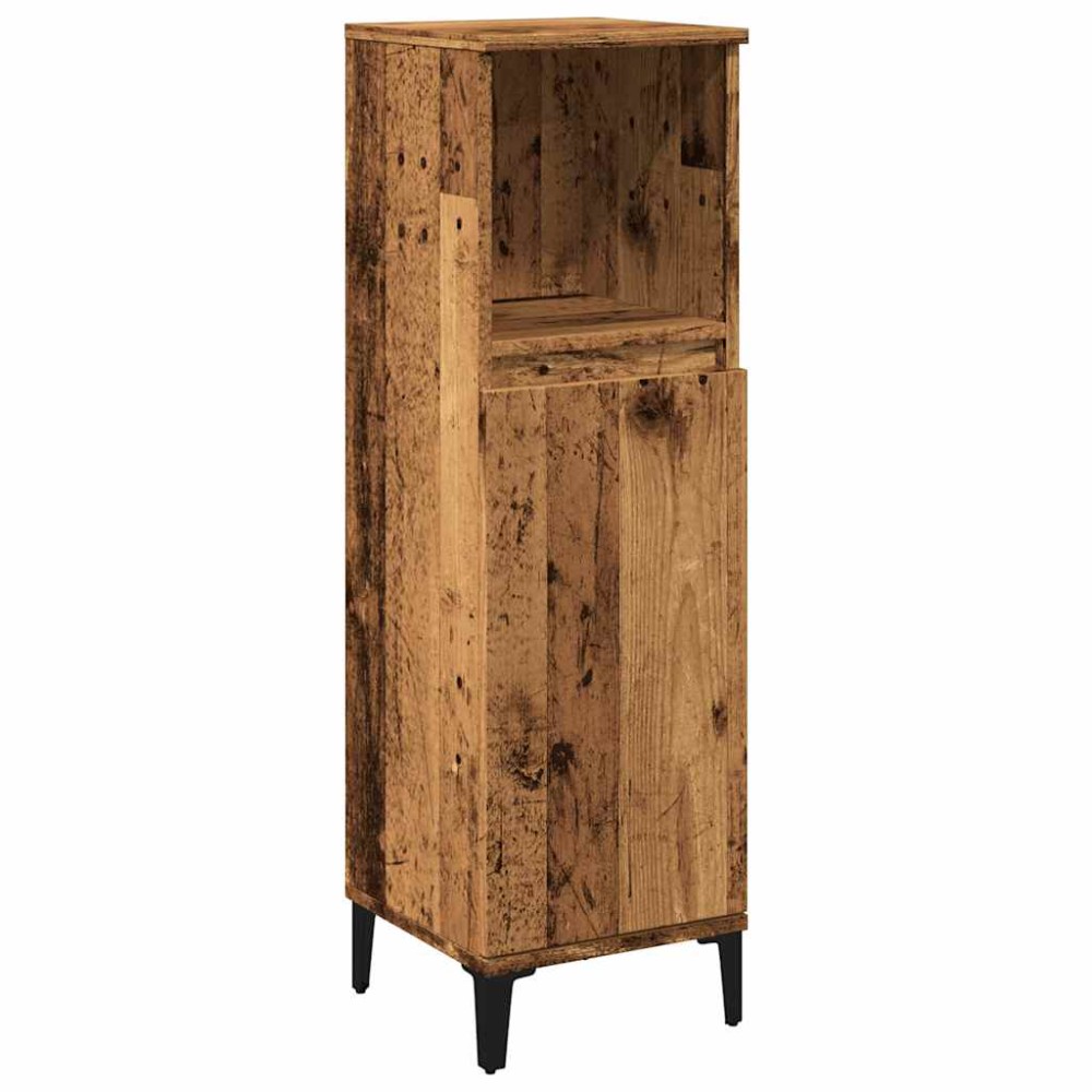 vidaXL Dulap de baie, lemn vechi, 30x30x100 cm, lemn prelucrat