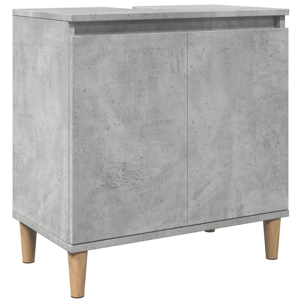 vidaXL Dulap de chiuvetă, gri beton, 58x33x60 cm, lemn prelucrat