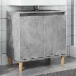 vidaXL Dulap de chiuvetă, gri beton, 58x33x60 cm, lemn prelucrat vidaXL Dulap de chiuvetă, gri beton, 58x33x60 cm, lemn prelucrat