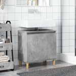 vidaXL Dulap de chiuvetă, gri beton, 58x33x60 cm, lemn prelucrat vidaXL Dulap de chiuvetă, gri beton, 58x33x60 cm, lemn prelucrat