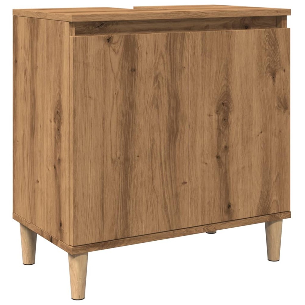 vidaXL Dulap de chiuvetă, stejar artizanal, 58x33x60 cm lemn prelucrat