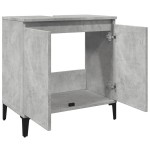 vidaXL Dulap de chiuvetă, gri beton, 58x33x60 cm, lemn prelucrat vidaXL Dulap de chiuvetă, gri beton, 58x33x60 cm, lemn prelucrat