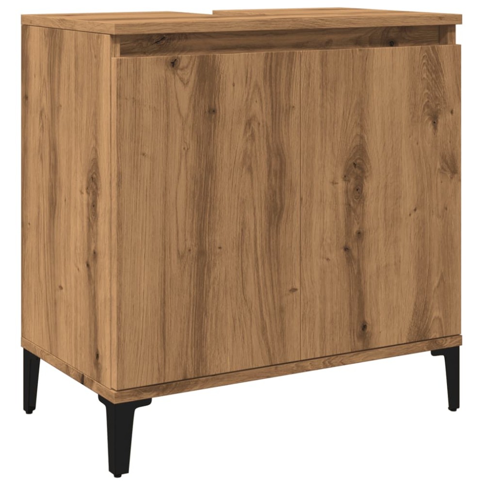 vidaXL Dulap de chiuvetă, stejar artizanal, 58x33x60 cm lemn prelucrat