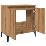 vidaXL Dulap de chiuvetă, stejar artizanal, 58x33x60 cm lemn prelucrat vidaXL Dulap de chiuvetă, stejar artizanal, 58x33x60 cm lemn prelucrat