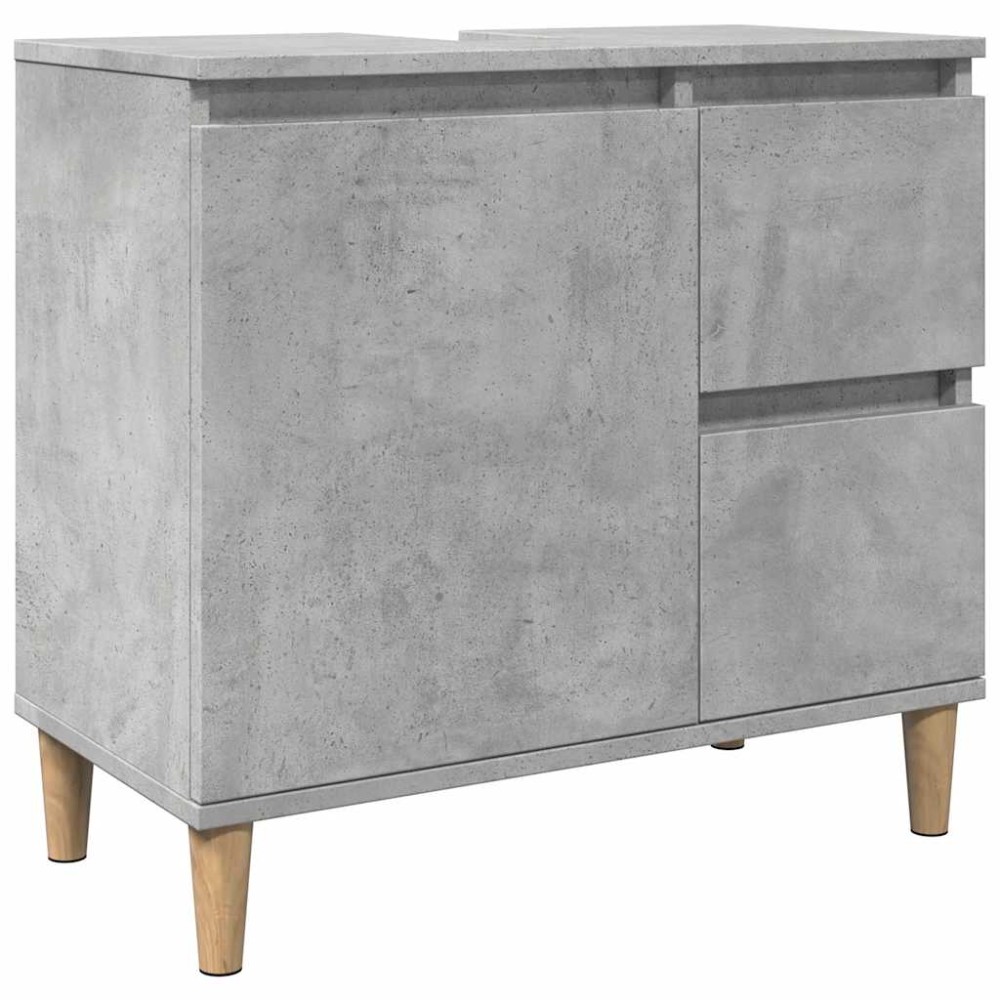 vidaXL Dulap de chiuvetă, gri beton, 65x33x60 cm, lemn prelucrat