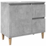 vidaXL Dulap de chiuvetă, gri beton, 65x33x60 cm, lemn prelucrat vidaXL Dulap de chiuvetă, gri beton, 65x33x60 cm, lemn prelucrat