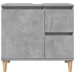 vidaXL Dulap de chiuvetă, gri beton, 65x33x60 cm, lemn prelucrat vidaXL Dulap de chiuvetă, gri beton, 65x33x60 cm, lemn prelucrat