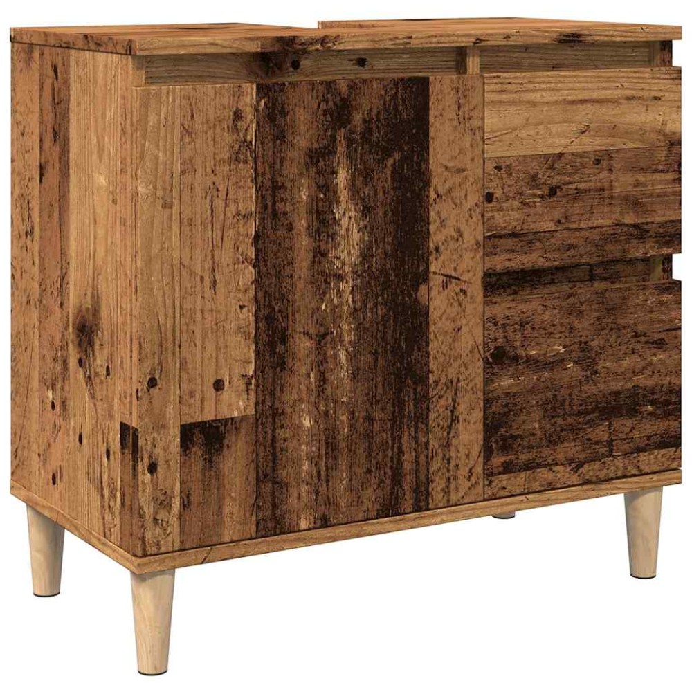 vidaXL Dulap de chiuvetă, lemn vechi, 65x33x60 cm, lemn prelucrat