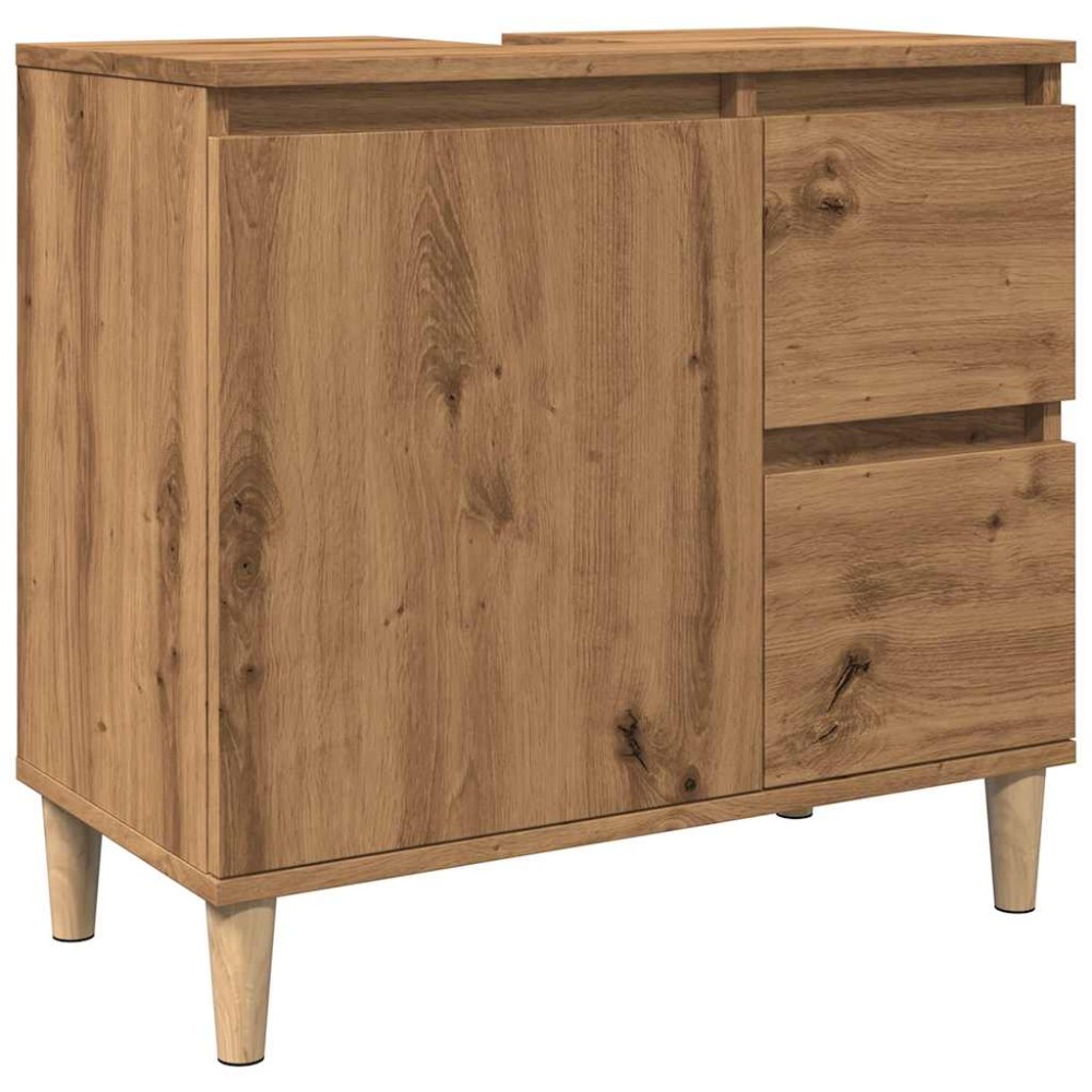 vidaXL Dulap de chiuvetă, stejar artizanal, 65x33x60 cm lemn prelucrat