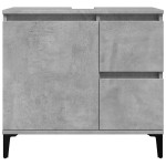 vidaXL Dulap de chiuvetă, gri beton, 65x33x60 cm, lemn prelucrat vidaXL Dulap de chiuvetă, gri beton, 65x33x60 cm, lemn prelucrat