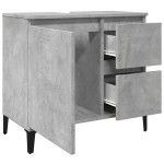 vidaXL Dulap de chiuvetă, gri beton, 65x33x60 cm, lemn prelucrat vidaXL Dulap de chiuvetă, gri beton, 65x33x60 cm, lemn prelucrat