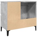 vidaXL Dulap de chiuvetă, gri beton, 65x33x60 cm, lemn prelucrat vidaXL Dulap de chiuvetă, gri beton, 65x33x60 cm, lemn prelucrat
