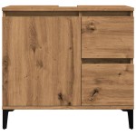 vidaXL Dulap de chiuvetă, stejar artizanal, 65x33x60 cm lemn prelucrat vidaXL Dulap de chiuvetă, stejar artizanal, 65x33x60 cm lemn prelucrat