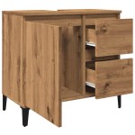 vidaXL Dulap de chiuvetă, stejar artizanal, 65x33x60 cm lemn prelucrat vidaXL Dulap de chiuvetă, stejar artizanal, 65x33x60 cm lemn prelucrat