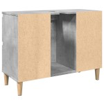 vidaXL Dulap de chiuvetă, gri beton, 80x33x60 cm, lemn prelucrat vidaXL Dulap de chiuvetă, gri beton, 80x33x60 cm, lemn prelucrat