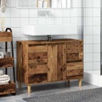 vidaXL Dulap de chiuvetă, lemn vechi, 80x33x60 cm, lemn prelucrat vidaXL Dulap de chiuvetă, lemn vechi, 80x33x60 cm, lemn prelucrat