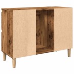 vidaXL Dulap de chiuvetă, lemn vechi, 80x33x60 cm, lemn prelucrat vidaXL Dulap de chiuvetă, lemn vechi, 80x33x60 cm, lemn prelucrat