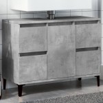 vidaXL Dulap de chiuvetă, gri beton, 80x33x60 cm, lemn prelucrat vidaXL Dulap de chiuvetă, gri beton, 80x33x60 cm, lemn prelucrat