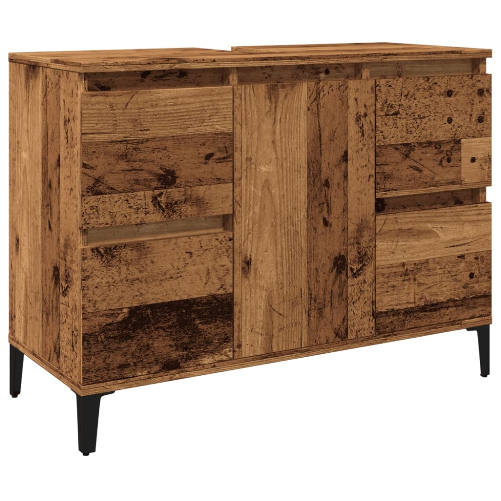 vidaXL Dulap de chiuvetă, lemn vechi, 80x33x60 cm, lemn prelucrat