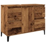 vidaXL Dulap de chiuvetă, lemn vechi, 80x33x60 cm, lemn prelucrat vidaXL Dulap de chiuvetă, lemn vechi, 80x33x60 cm, lemn prelucrat