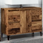 vidaXL Dulap de chiuvetă, lemn vechi, 80x33x60 cm, lemn prelucrat vidaXL Dulap de chiuvetă, lemn vechi, 80x33x60 cm, lemn prelucrat
