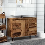 vidaXL Dulap de chiuvetă, lemn vechi, 80x33x60 cm, lemn prelucrat vidaXL Dulap de chiuvetă, lemn vechi, 80x33x60 cm, lemn prelucrat