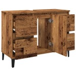 vidaXL Dulap de chiuvetă, lemn vechi, 80x33x60 cm, lemn prelucrat vidaXL Dulap de chiuvetă, lemn vechi, 80x33x60 cm, lemn prelucrat