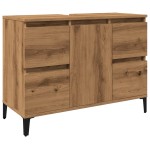 vidaXL Dulap de chiuvetă stejar artizanal, 80x33x60 cm, lemn prelucrat vidaXL Dulap de chiuvetă stejar artizanal, 80x33x60 cm, lemn prelucrat