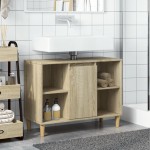 vidaXL Dulap pentru baie, stejar sonoma, 80x33x60 cm, lemn compozit vidaXL Dulap pentru baie, stejar sonoma, 80x33x60 cm, lemn compozit