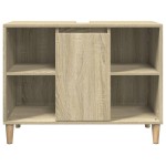 vidaXL Dulap pentru baie, stejar sonoma, 80x33x60 cm, lemn compozit vidaXL Dulap pentru baie, stejar sonoma, 80x33x60 cm, lemn compozit